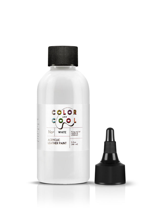 5 oz (150 ml) - White Acrylic Leather Paint – colorandcool