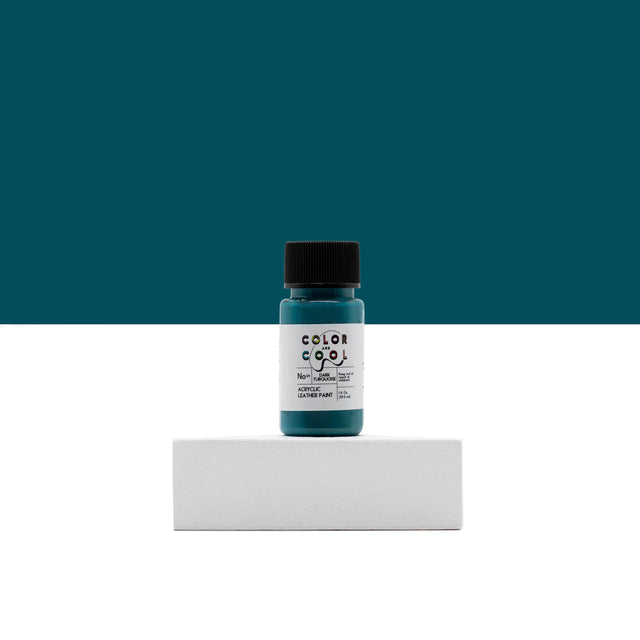 Acrylic Leather Paint Dark Turquoise - 1 oz (30 ml)